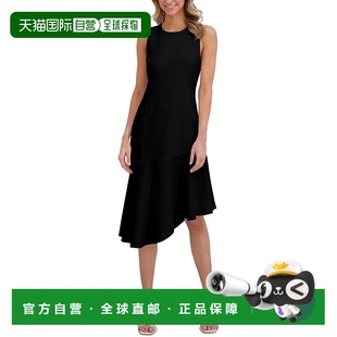 黑色 自营 Midi连衣裙 Baker不对称修身 美国奥莱直发 Ted