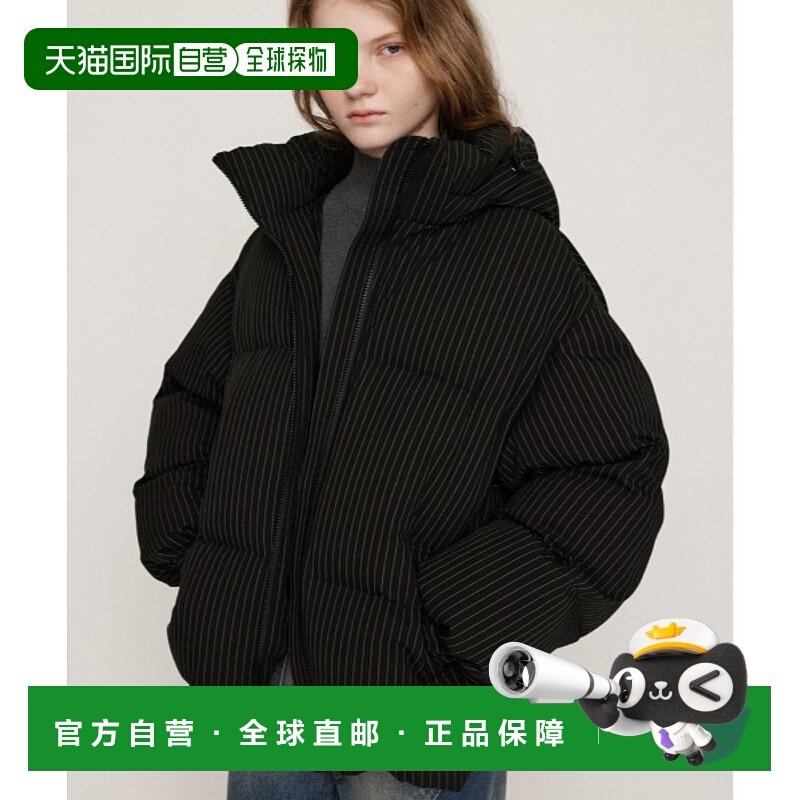 1h可退 日本直邮SLY 女装 2WAY条纹中棉外套 可拆卸连帽  030IAR3