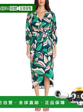 自营 Maggy London Midi连衣裙-蓝色 美国奥莱直发