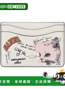 香港直邮GANNI 女士钱包 A7031135 AW2025 白色 Ganni Card Holde