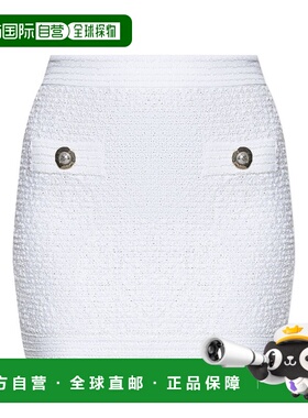 香港直邮BALMAIN 女士半身裙 FF1LB015KI740FA AW2025 白色 Short