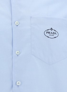 PRADA 男士衬衫 UCN425S22115MZF0012 AW2024 蓝色