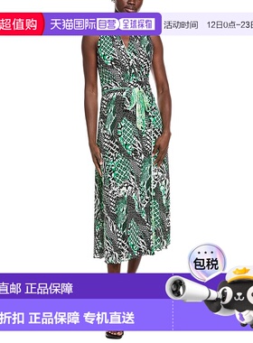 自营Diane von Furstenberg Pia Midi Dress - green 美国奥莱直