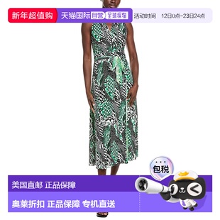 自营Diane von Furstenberg Pia Midi Dress - green 美国奥莱直