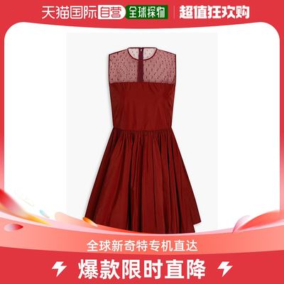 香港直邮潮奢 Red Valentino 女士Point d'espirit-paneled 褶皱