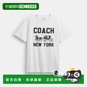 韩国直邮Coach蔻驰男士 T恤CBD24WHT时尚 透气舒适百搭小众时髦高档