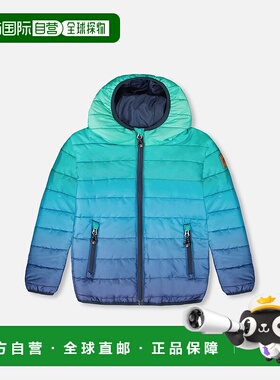自营deux par deuxQuilted Mid-Season Jacket Green and Blue Gr