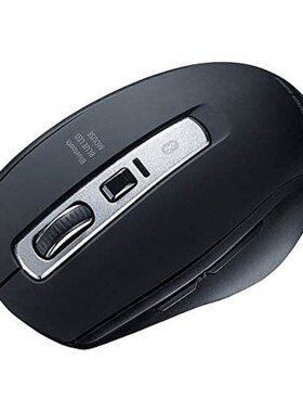 日本直邮Sanwa山业 静音蓝牙5.0 蓝色LED鼠标 黑 MA-BTBL162BK