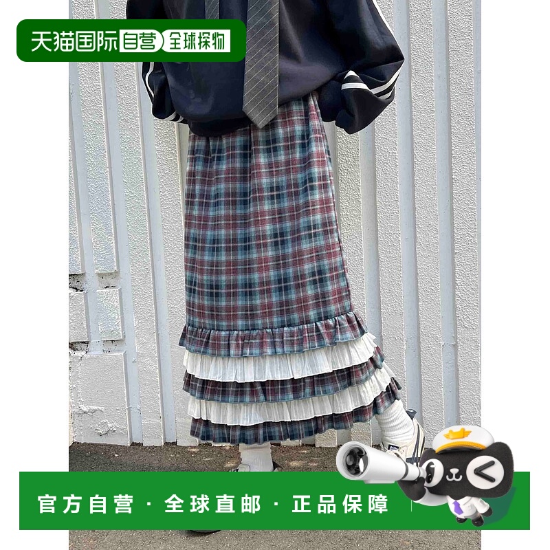 1h可退 日本直邮WC 女装 三重荷叶边设计 显瘦长裙 WC25AU09L0012