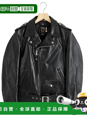 日本直邮Schott Shot 613US 高一星骑士 一星骑士夹克双牛皮皮夹