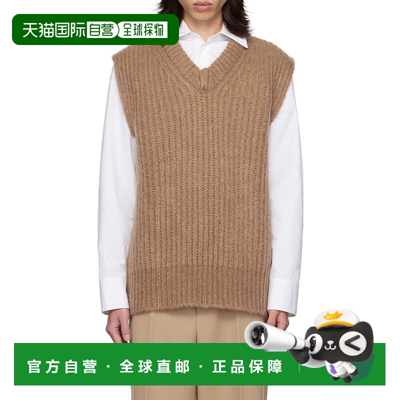 香港直邮Jil Sander V 领无袖针织毛衣 J22FB0142J-14716