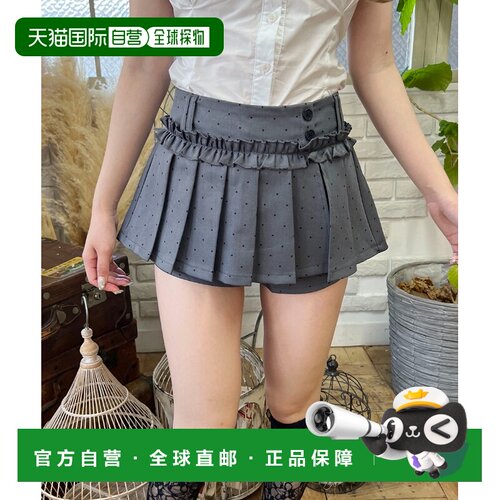 日本直邮PHILLY 女装 荷叶边波点迷你百褶裙 PL26AS07L0003裙子