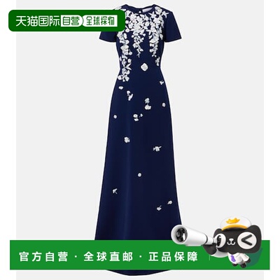 1h可退 香港直邮CAROLINA HERRERA 女士 刺绣蝴蝶结装饰礼服