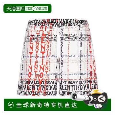 香港直邮VALENTINO 男士短裤 1V3MD03L8N76SE AW2022 白色 填字印