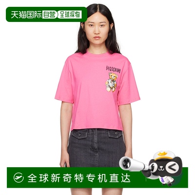 香港直邮Moschino 莫斯奇诺 女士 粉色 Archive Teddy Bear T 恤