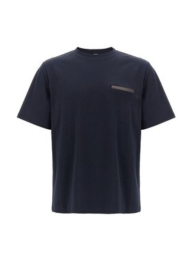 Berluti 伯尔鲁帝 男士 'Leather Tab' T恤 R28JRS155002