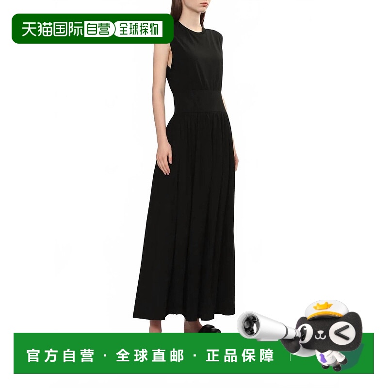 自营toteme黑色无袖棉质T恤连衣裙 美国奥莱直发