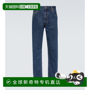 香港直邮Prada 男士 1h可退 普拉达 舒 低腰直筒牛仔裤 blue蓝色