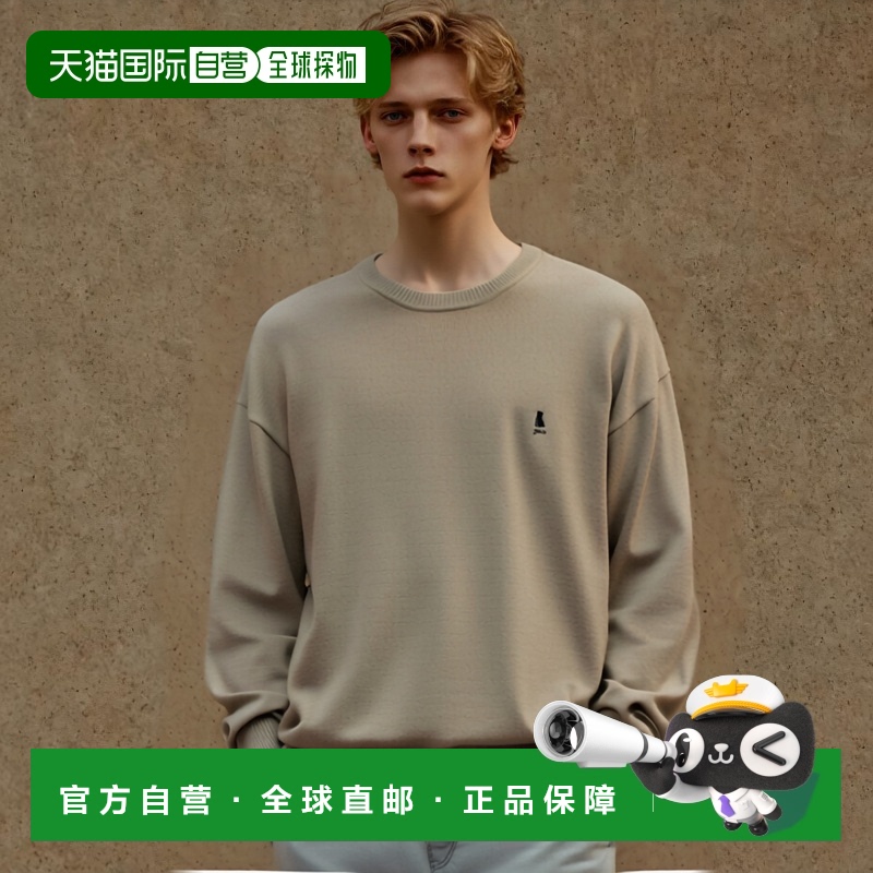 韩国直邮YALE HERITAGE DAN MINIMAL KNIT PALE KHAKI男针织YD08K