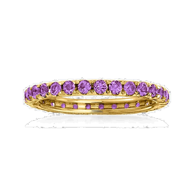 自营Ross-Simons 14kt 黄金紫水晶永恒戒指 - 紫色 美国奥莱直发