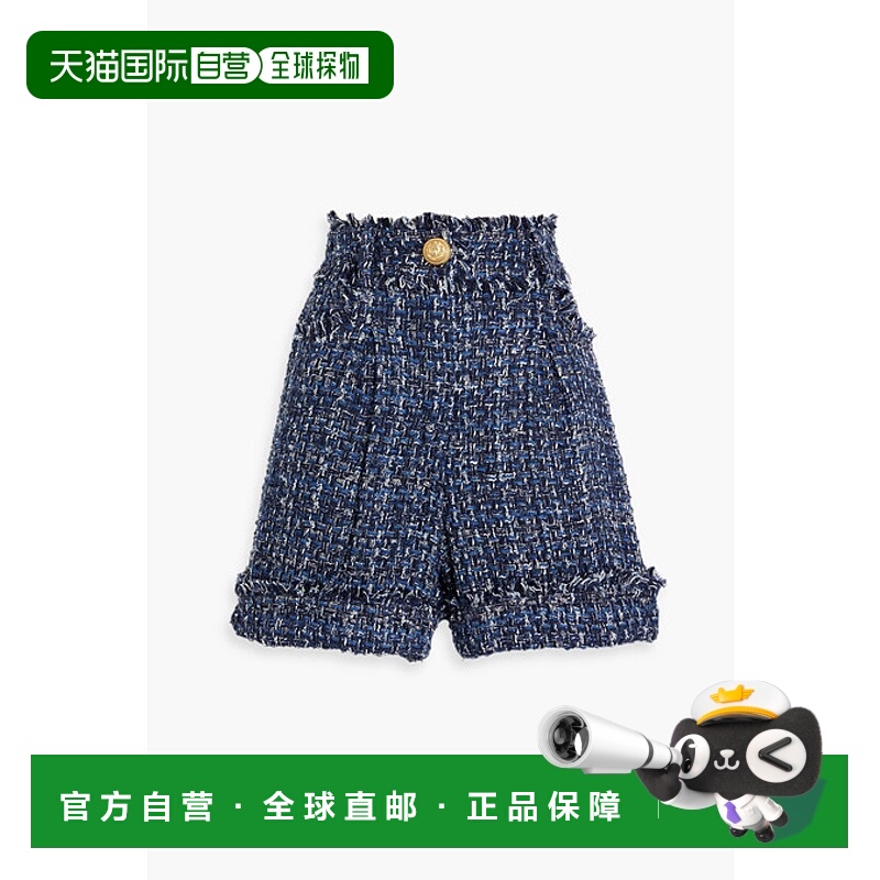 1h可退 香港直邮潮奢 Balmain 巴尔曼 女士 高腰短裤 YF0PA127XD4