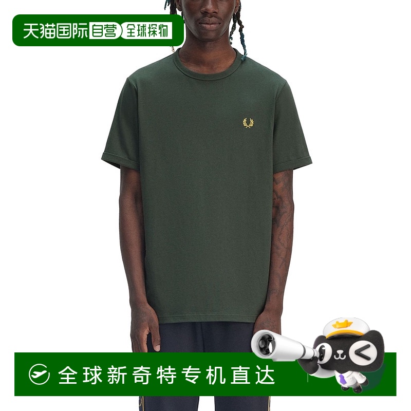 香港直邮FRED PERRY 男士T恤 FPM351953X89 SS2025 绿色 