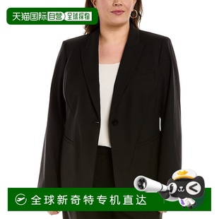 New 美 Lafayette 黑色 自营 Harvey羊毛混纺夹克 York 148 Plus