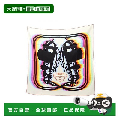 1h可退 日本直邮中古Hermes爱马仕女A级95新carres 90丝绸围巾/丝
