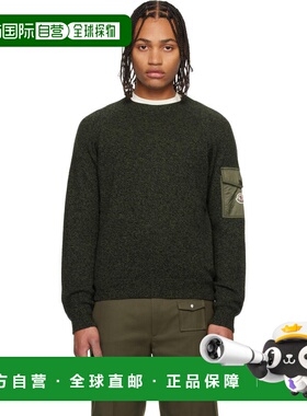 1h可退 香港直邮Moncler 盟可睐 男士 卡其色毛衣 K20919C00012M3