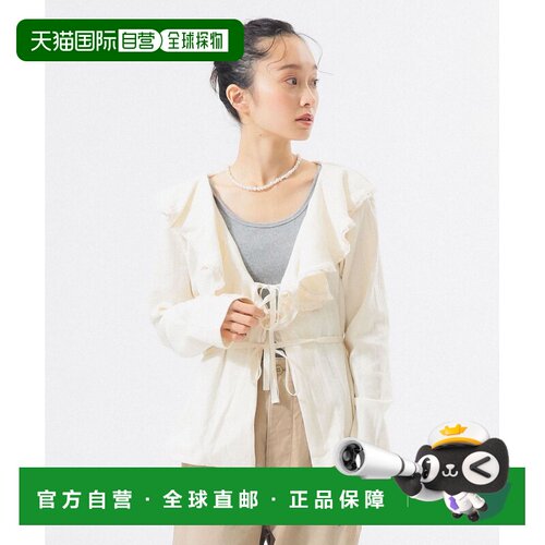 1h可退 日本直邮BEAMS BOY 女装 荷叶边 卡通领 系带设计 宽松短