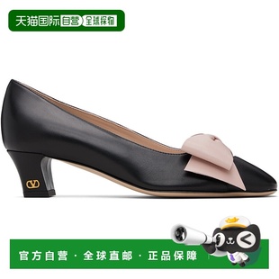 华伦天奴 valentino 女士 黑色 Leather 1h可退 Bow 香港直邮潮奢