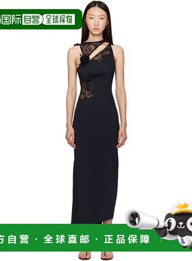 1h可退 香港直邮潮奢 Coperni 女士 黑色 Lace Flower 连衣裙 COP