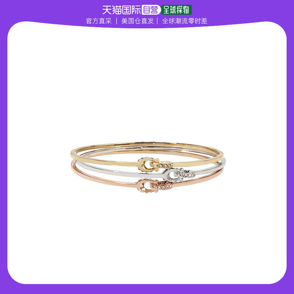 美国直邮coach 通用 手镯水晶蔻驰手链