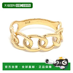 日本直邮（r248631）女士 K18YG 链条设计时尚戒指 18k 黄金 人气