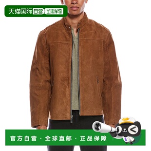 自营Elie Tahari Suede Racer Jacket - brown 美国奥莱直发