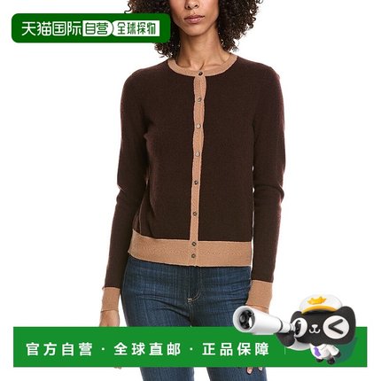 自营InCashmere Button Front Cashmere Cardigan - brown 美国奥