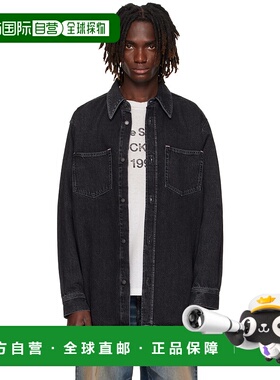 1h可退 香港直邮Acne Studios 艾克妮 男士 黑色纽扣牛仔衬衫 CB0
