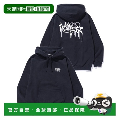 日本直邮XLARGE男女同款宽松刺绣半拉链连帽卫衣 101254012036