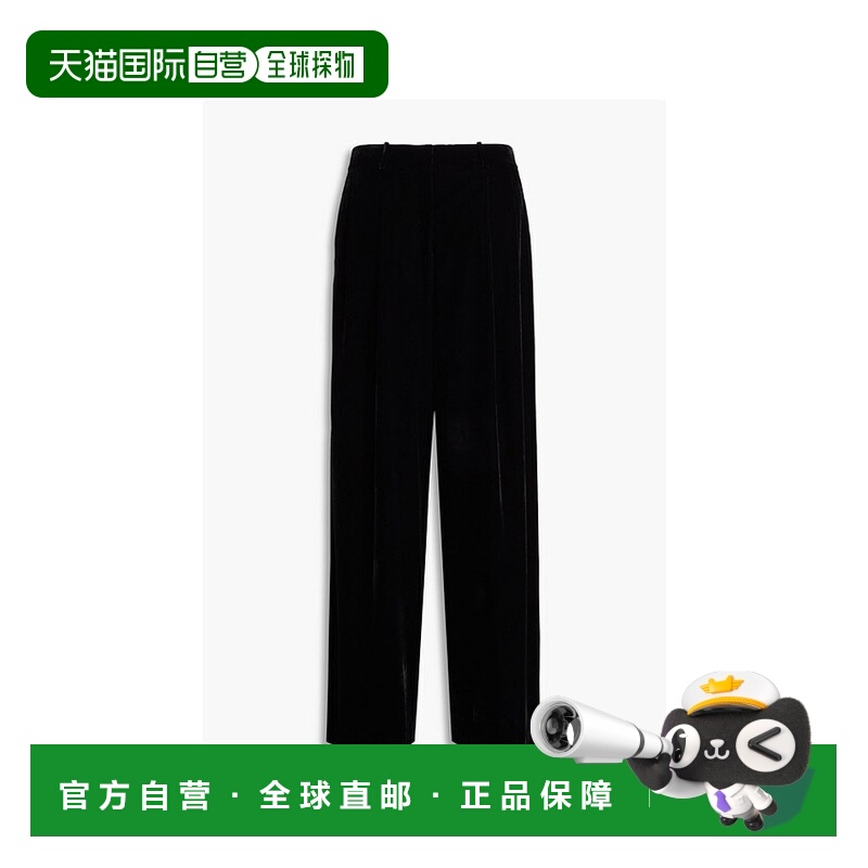 1h可退 香港直邮THEORY 希尔瑞 女士 天鹅绒阔腿裤 N1005209BLACK