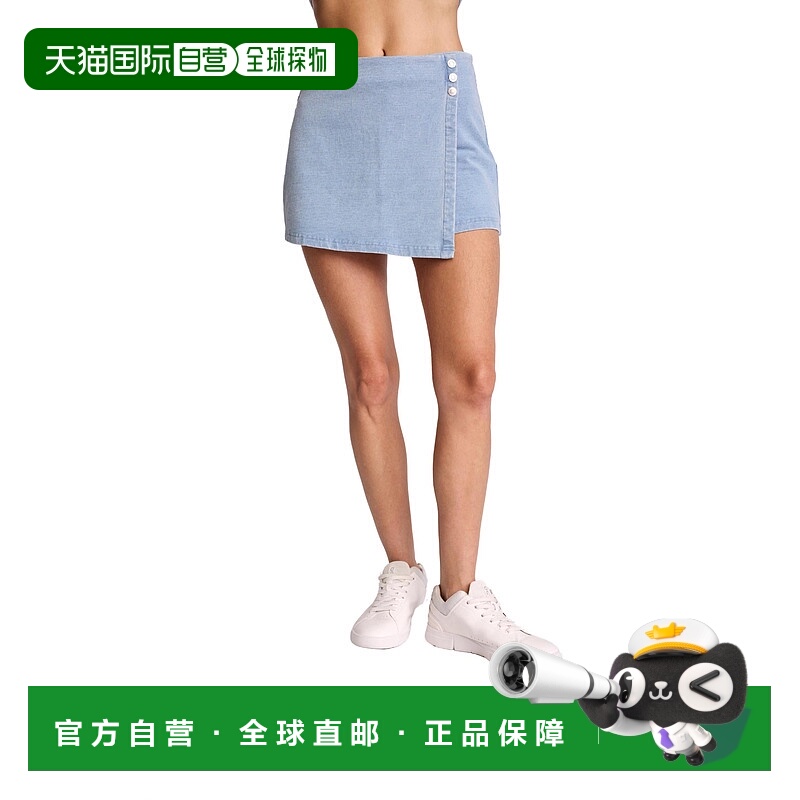 自营sundaysSorrel High Waist Skort In Light Wash Denim - lig