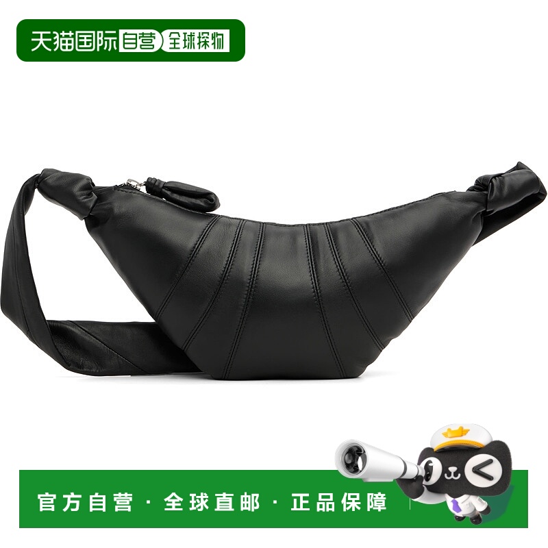 1h可退 香港直邮Lemaire 男士 黑色小号 Croissant 单肩包 BG0003