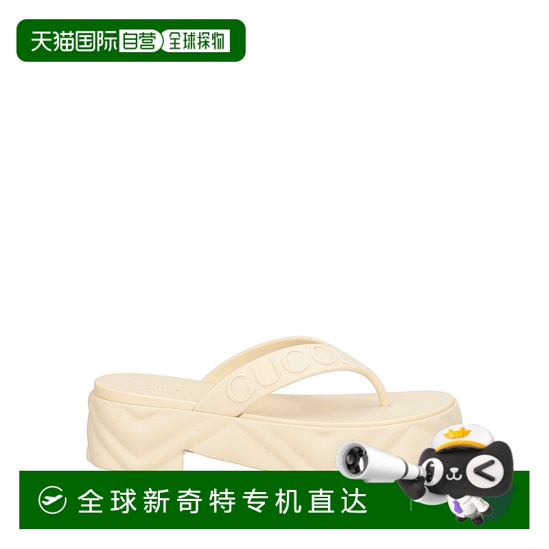 1h可退 香港直邮潮奢 Gucci 古驰 女士 人字拖 beige米色 舒适时