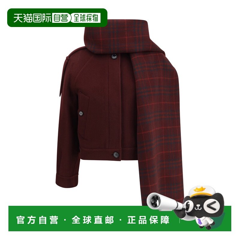 1h可退 香港直邮潮奢 Burberry 巴宝莉 女士 可拆卸围巾领羊毛夹,女装/女士精品,风衣,淘宝优惠券,粉丝福利购,淘宝优惠卷