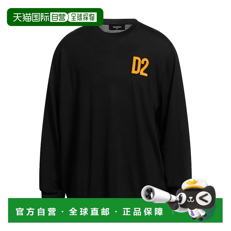 1h可退 香港直邮Dsquared2 二次方 男士 毛衣 black黑色 舒适时尚