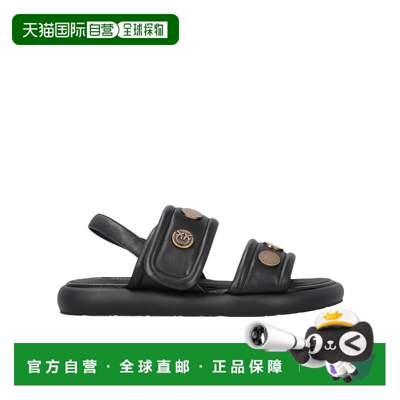 香港直邮PINKO 女士凉鞋 SD0521P003Z99 SS2026 黑色 圆头平底凉