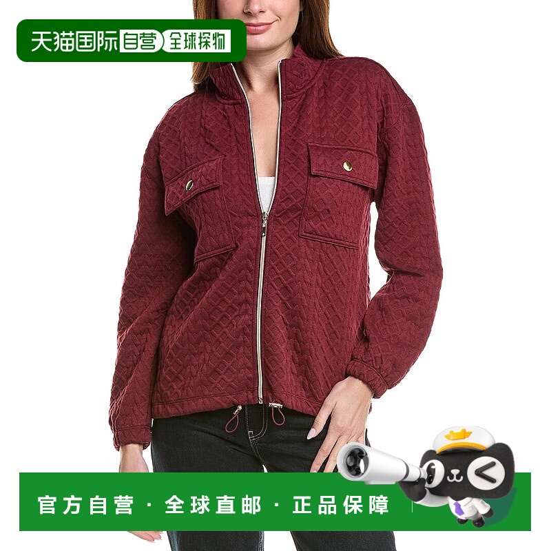 自营Nanette Nanette Lepore开襟羊毛衫-红色 美国奥莱直发