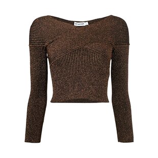 Self-Portrait 露肩长袖套头衫 RS23-090TBR