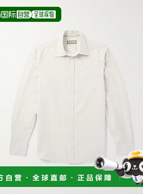 1h可退 Canali 康钠丽 男士 亚麻棉混纺衬衫 GL03647CSL7