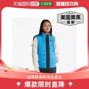 timberland女式长款羽绒马甲 - 亮蓝色/黑色 【美国奥莱】直发