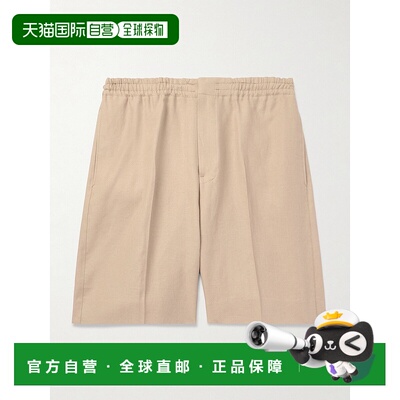 1h可退 Zegna 杰尼亚 男士 直筒亚麻短裤 UFI35A9TB14